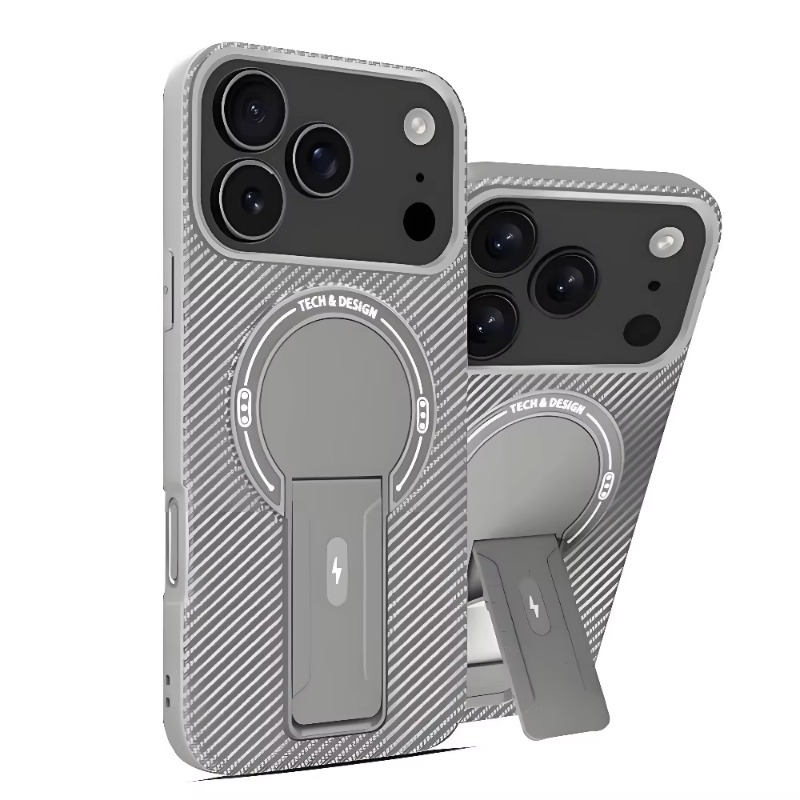 Matte Hard Pc Back Case - iPhone 17、16、15、14、13、18 Pro Max対応、高級感のある目立たないスタンドケース。落下防止加工を施したマットな背面ケースで、MagSafeに対応。