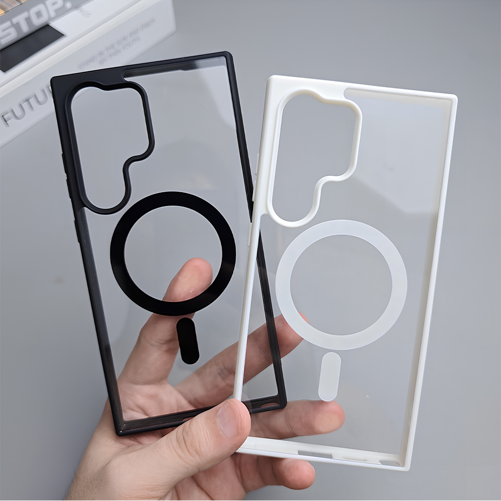 Clear Shockproof Bumper Case - 高級アクリルクリア電話ケースサムスン A37 A57 A07 A56 A55