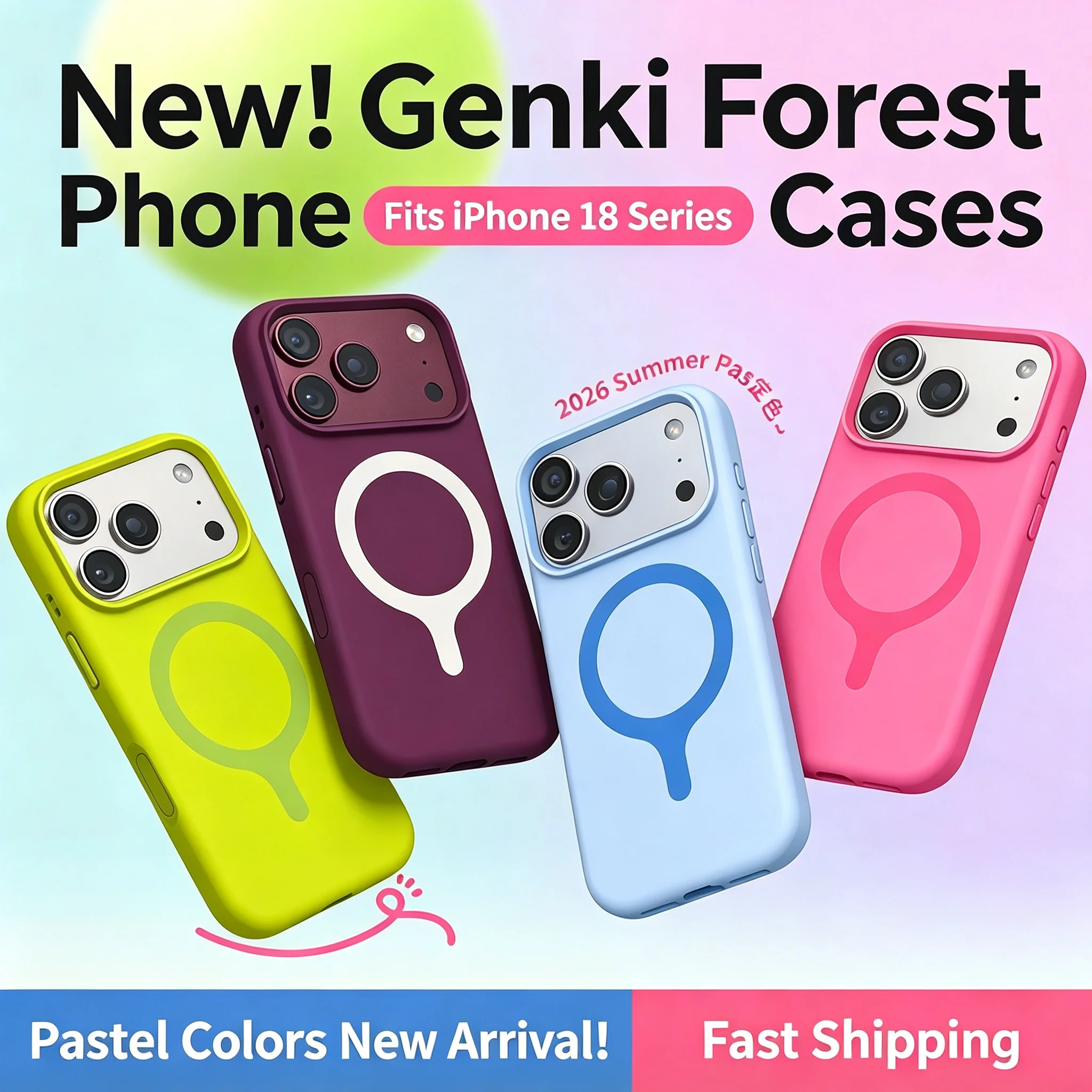 Liquid Silicone Magnetic Phone Case - HANNUO マグネット式リキッドシリコン製iPhone 18/17 Pro Max用ケース。MagSafe対応、公式の耐衝撃保護カバー。