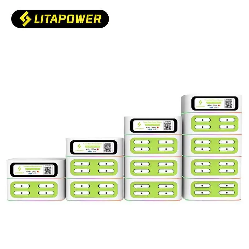 QRコードスキャナー付きシェアリングパワーバンク8スロットレ - Power Banks のレビューと価格