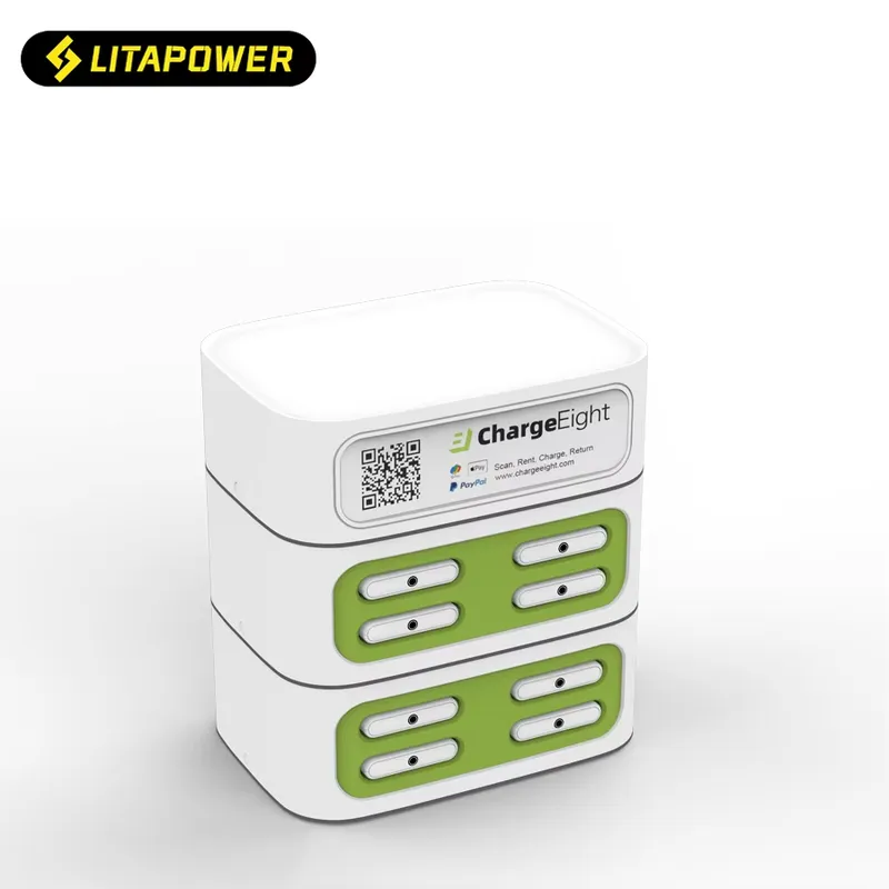 QRコードスキャナー付きシェアリングパワーバンク8スロットレ - Power Banks のレビューと価格