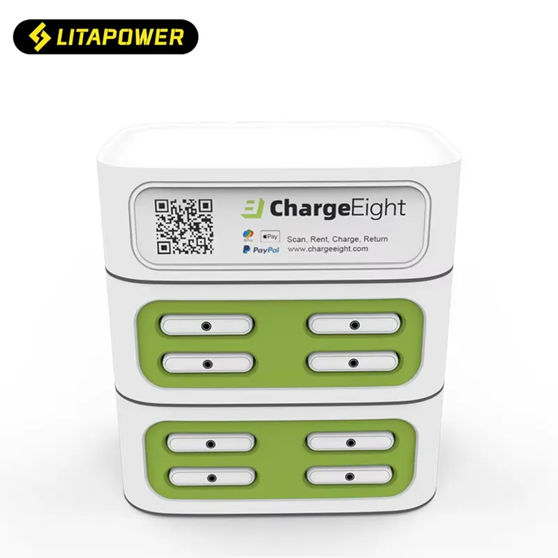 QRコードスキャナー付きシェアリングパワーバンク8スロットレ - Power Banks のレビューと価格