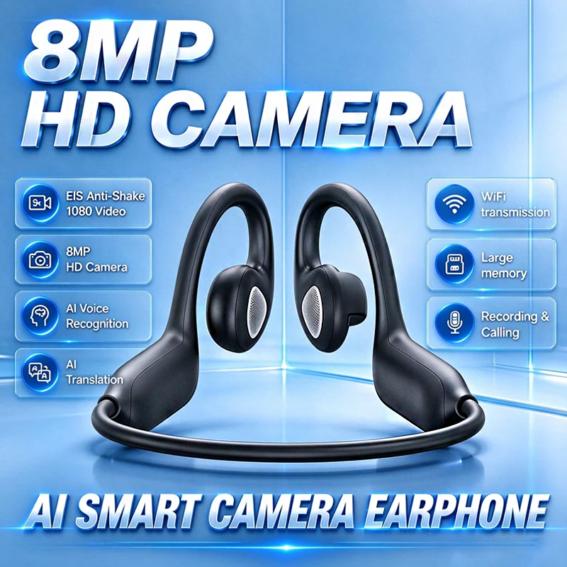 AI搭載スマートカメラ、Bluetooth翻訳イヤホン、8M - Earphones のレビューと価格