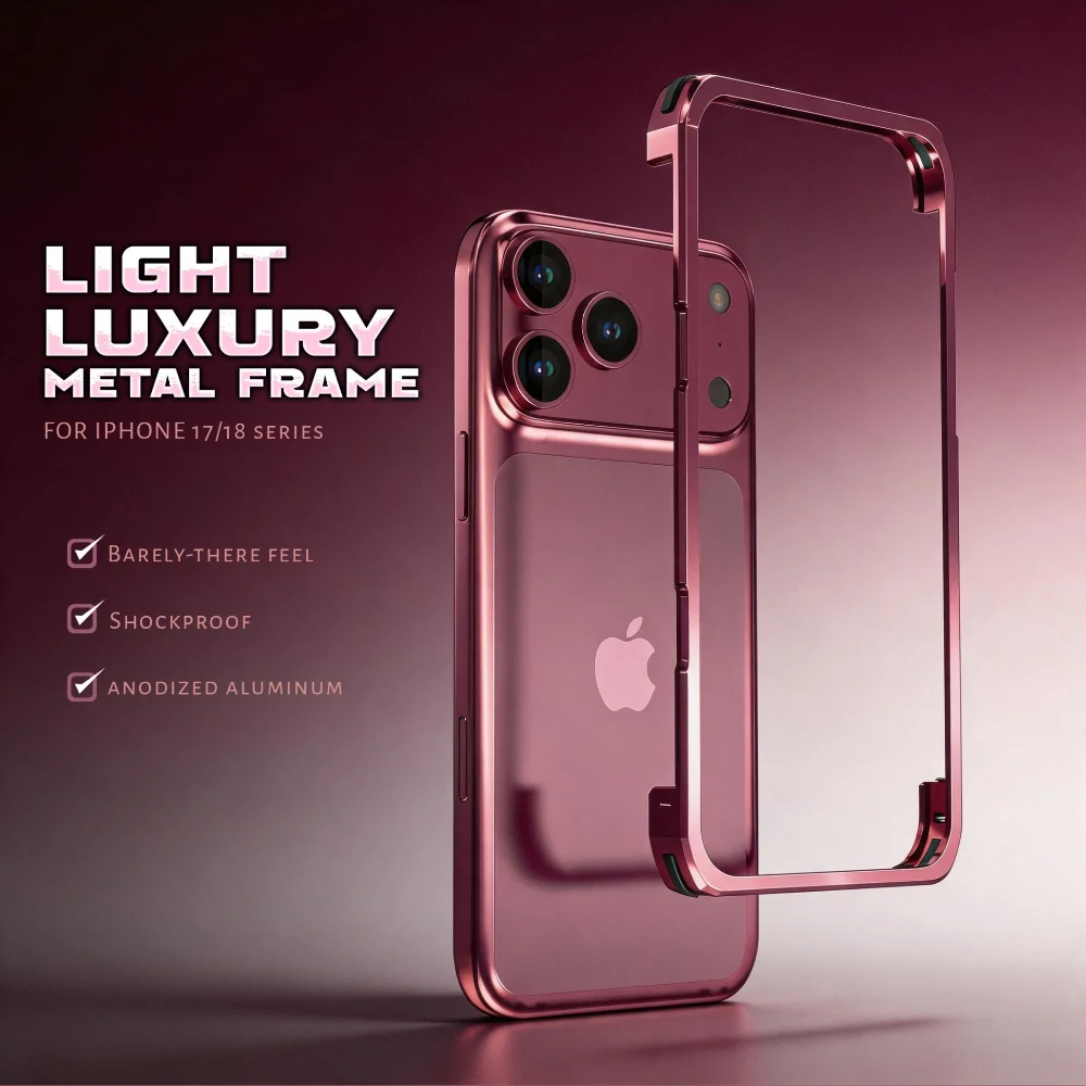 iPhone 18 Pro Max、17 Pro対応。高級感 - Metal Bumper Aluminum Frame Case のレビューと価格