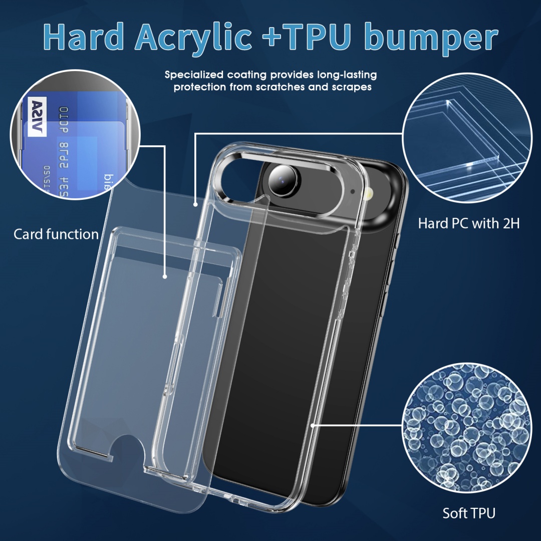 iPhone 17 Air 16 E 14 15 Plus  - Clear Shockproof Bumper Case のレビューと価格