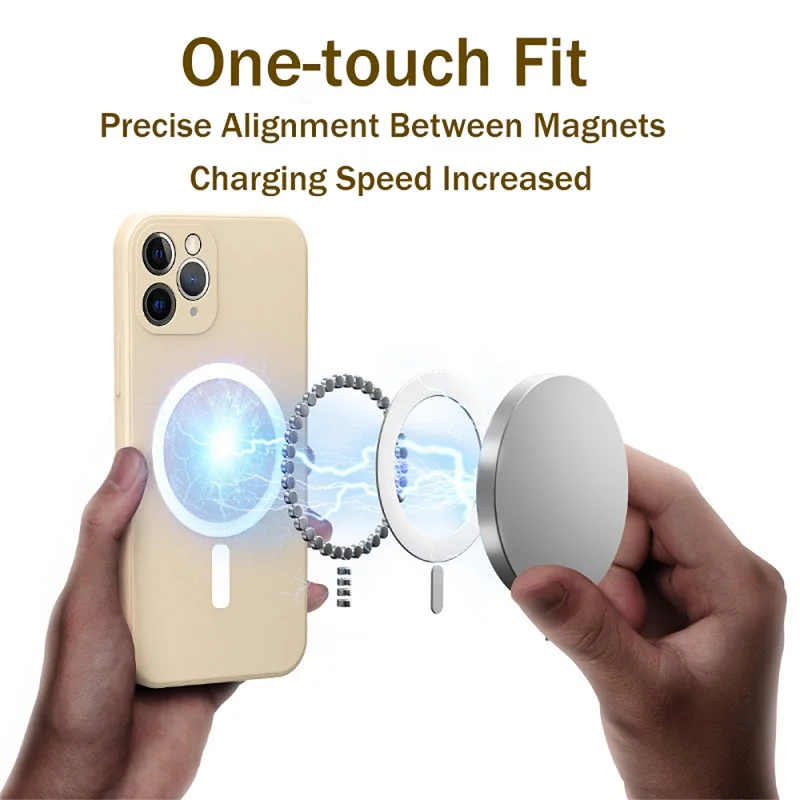 iPhone 18、17、16、15、14、13、12 Pr - Liquid Silicone Magnetic Phone Case のレビューと価格